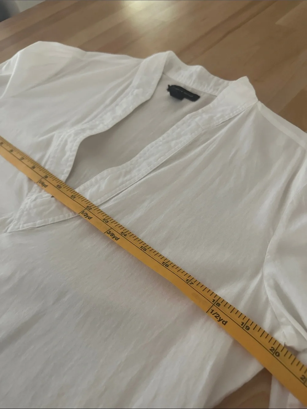 Tommy Hilfiger White Long-Sleeve V-Neck Tunic/Cover-up